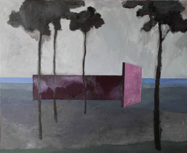 THE BUILDING 2013 ACRYLIC ON PAPER 90 X 110 CM