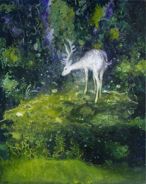 White Deer, 2011, acrylic on canvas 220 x 180 cm